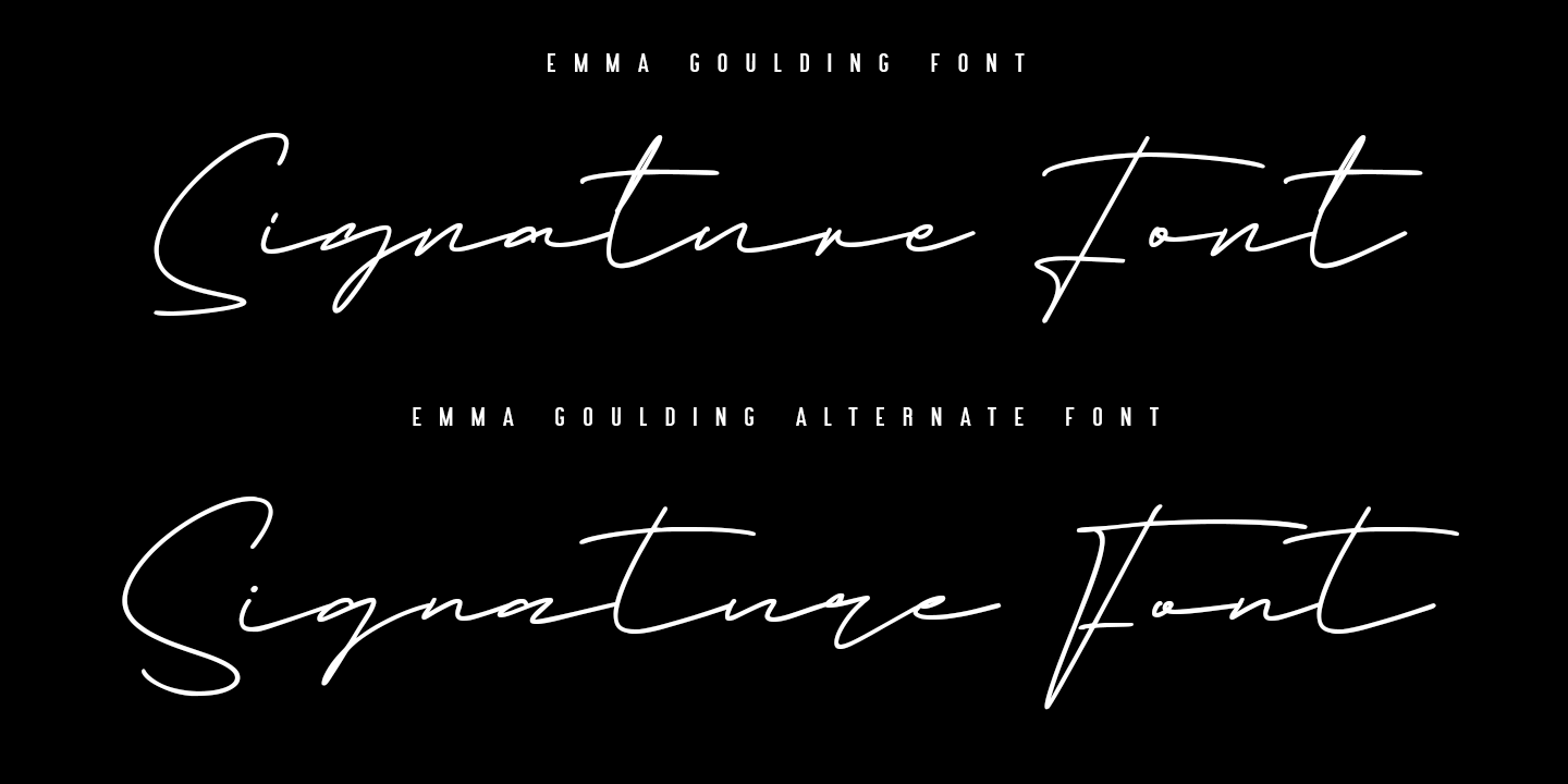 Пример шрифта Emma Goulding Alternate